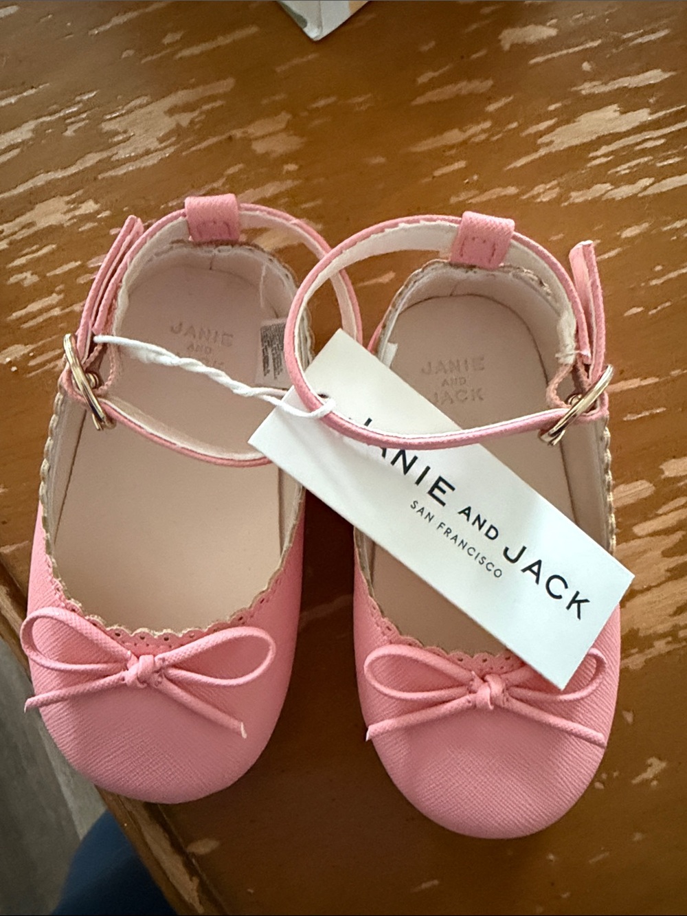 Janie and Jack Pink Bow Mary Jane Dress Shoes